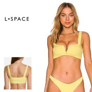 New. L*SPACE yellow bikini top. Large. Retails $99